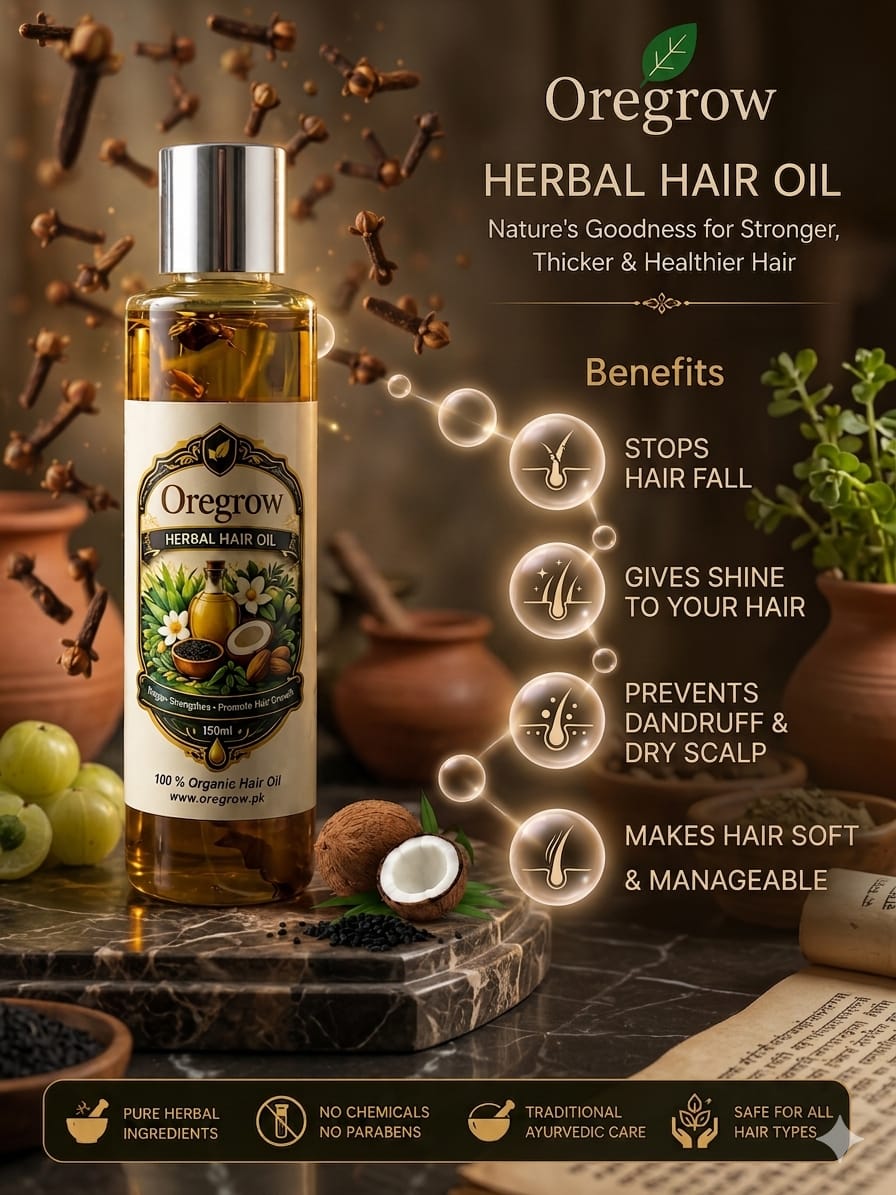 Oregrow Natural Herbal Hair Oil for Stronger & Healthier Hair✨🍀